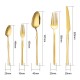 30pcs Gold Stainless Steel  Cutlery Set Flatware Tableware Utensil Dinnerware 